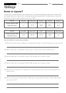 Dense Or Sparse - Math Worksheet With Answers