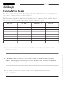 Commutative Cubes - Geometry Worksheet With Answers