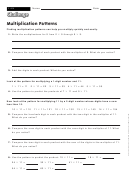Multiplication Patterns - Multiplication Worksheet With Answers
