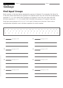 Find Equal Groups - Math Worksheet With Answers