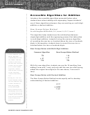 Accessible Algorithms For Addition - Addition Cheat Sheet