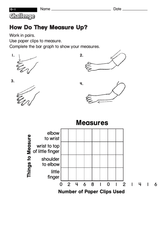 How Do They Measure Up - Measuring Worksheet Printable pdf