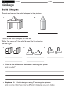 Solid Shapes - Geometry Worksheet With Answers