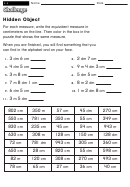 Hidden Object - Measurement Worksheet With Answers