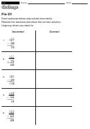 Fix-it! - Subtraction Worksheet With Answers