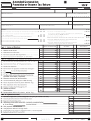Form 100x - Amended Corporation Franchise Or Income Tax Return