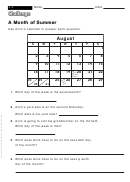 August - Mathworksheet With Answers