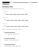 Numbers Rule - Math Worksheet With Answers