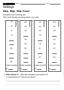 Skip, Skip, Skip Count - Math Worksheet With Answers Printable pdf