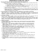 Form U00588 - Memorandum On Employer Liability