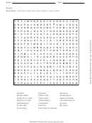 Plants Word Search Puzzle Template