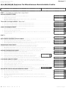 Form 4573 - Business Tax Miscellaneous Nonrefundable Credits - 2014