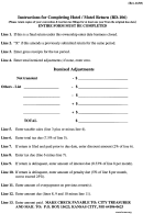 Instructions For Completing Hotel/motel Return (form Rd-106) And Food Establishment (form 107)