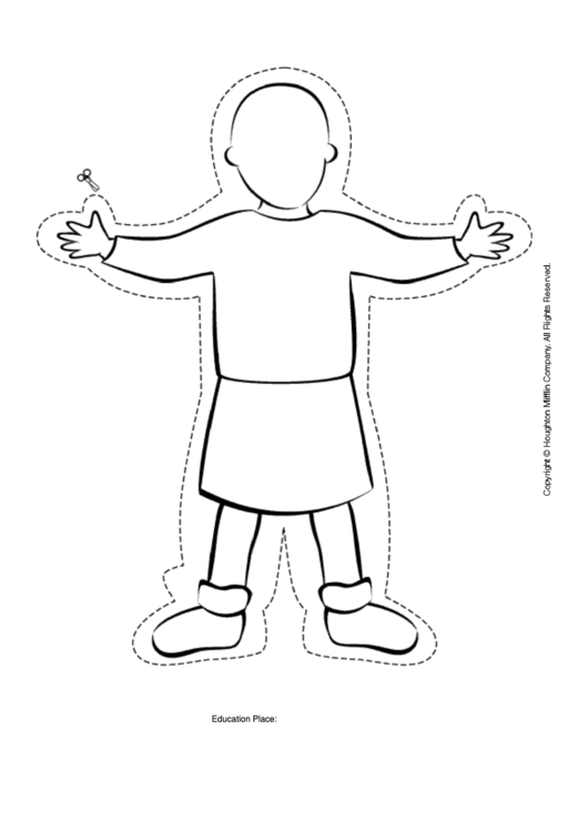 Girl Cut Out Template Printable pdf