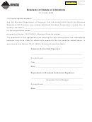Fillable Form Esl - Extension Of Statute Of Limitations Printable pdf