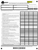 Form Esa - Estimated Tax Annualization Worksheet - 2012