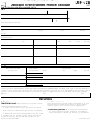 Form Dtf-728 - Application For Entertainment Promoter Certificate