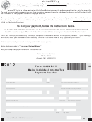Form 1040me-pv - Maine Individual Income Tax Payment Voucher - 2012