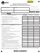 Amd Worksheet - Montana Individual Income Tax Amended Return Reconciliation Worksheet