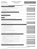 Virginia Schedule 500fed - Schedule Of Federal Line Items - 2012