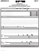 Form Ar8453-s - Arkansas S-corporation Income Tax Declaration For Electronic Filing - 2011