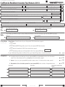 Form 540 2ez - California Resident Income Tax Return - 2013