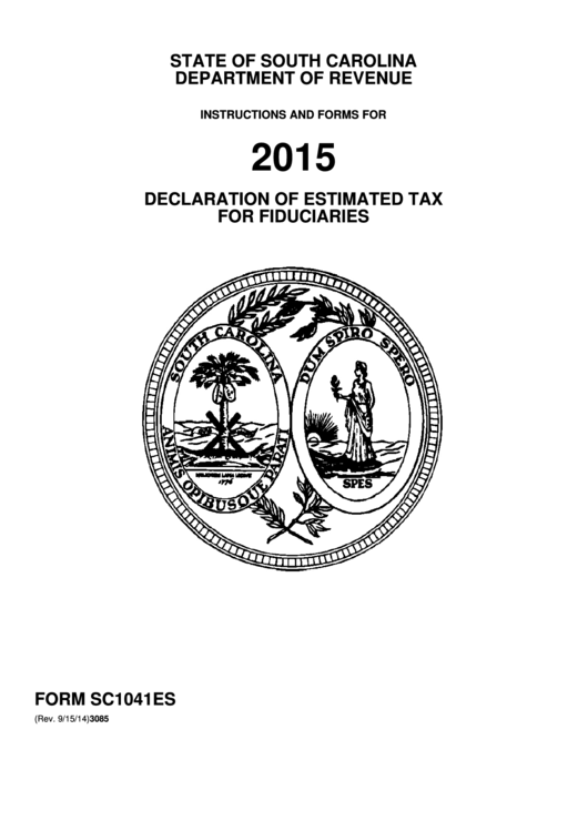 Fillable Form Sc1041es - Fiduciary Declaration Of Estimated Tax - 2015 Printable pdf