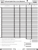 Fillable Schedule D (Form 540) - California Capital Gain Or Loss Adjustment - 2013 Printable pdf