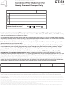 Fillable Form Ct-51 - Combined Filer Statement For Newly Formed Groups Only Printable pdf