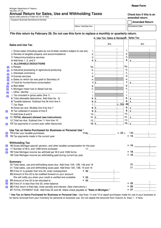 fillable-form-165-annual-return-for-sales-use-and-withholding-taxes-printable-pdf-download