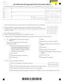 Fillable Form Der-1 - Montana Disregarded Entity Information Return - 2012 Printable pdf