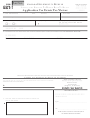 Fillable Form Est-1 - Alabama Application For Estate Tax Waiver Printable pdf