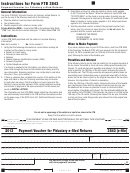 California Form 3843 (e-file) - Payment Voucher For Fiduciary E-filed Returns - 2013