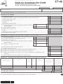 Form Ct-46 - Claim For Investment Tax Credit - 2014 Printable pdf