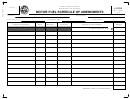 Form L-2130 - Motor Fuel Schedule Of Amendments