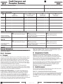 California Form 3540 - Credit Carryover And Recapture Summary - 2013