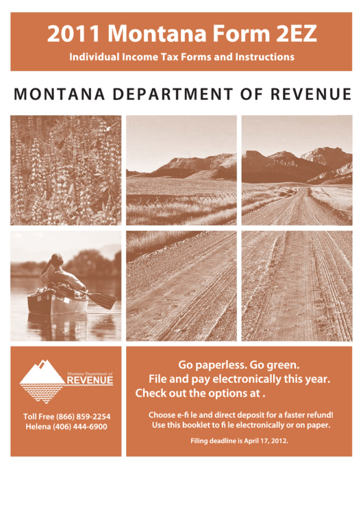 Montana Form 2ez Individual Income Tax Forms And Instructions - 2011 Printable pdf