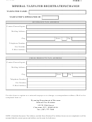 Form 1 - Mineral Taxpayer Registration/change