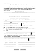 Form T-207t - Translation Of A Foreign Registration Certificate
