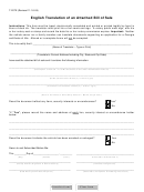 Form T-207e - English Translation Of An Attached Bill Of Sale
