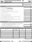 California Form 3541 - California Motion Picture And Television Production Credit - 2013