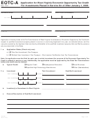Form Eotc-A - Application For West Virginia Economic Opportunity Tax Credit For Investments Placed In Service On Of After January 1, 2003 Printable pdf