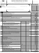 Fillable Form 720 - Quarterly Federal Excise Tax Return Printable pdf