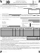 Form Pt-401 - Application For Exemption