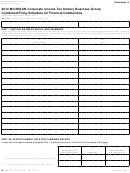 Form 4910 - Michigan Corporate Income Tax Unitary Business Group Combined Filing Schedule For Financial Institutions - 2014