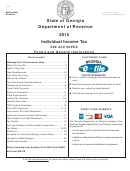 Form It 511 - Individual Income Tax 500 And 500ez Forms And General Instructions - 2015