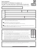 Form 507 - Oklahoma Statement Of Person Claiming An Income Tax Refund Due A Deceased Taxpayer