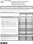 Form Ct-3-A/b - Subsidiary Detail Spreadsheet - Attachment To Form Ct-3-A - General Business Corporation Combined Franchise Tax Return - 2014 Printable pdf