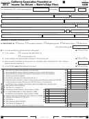 Form 100w - California Corporation Franchise Or Income Tax Return Water's-edge Filers - 2014