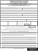 Form Rw-171 - Vermont Withholding Tax Return For Transfer Of Real Property